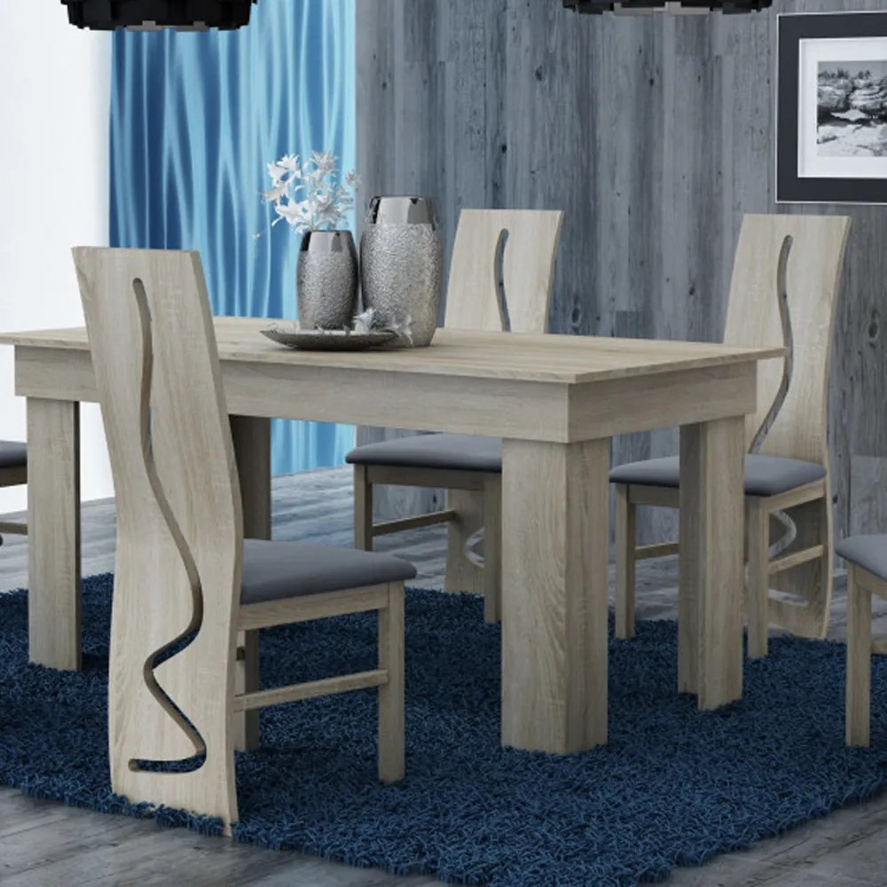 Odell SO M étkezőasztal, 160x75x80 cm, sonoma