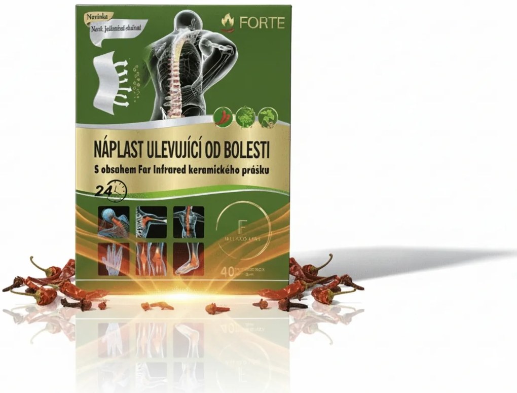 Melegítő tapasz kapszaicinnel és távoli infravörös kerámiaporral 12x18cm