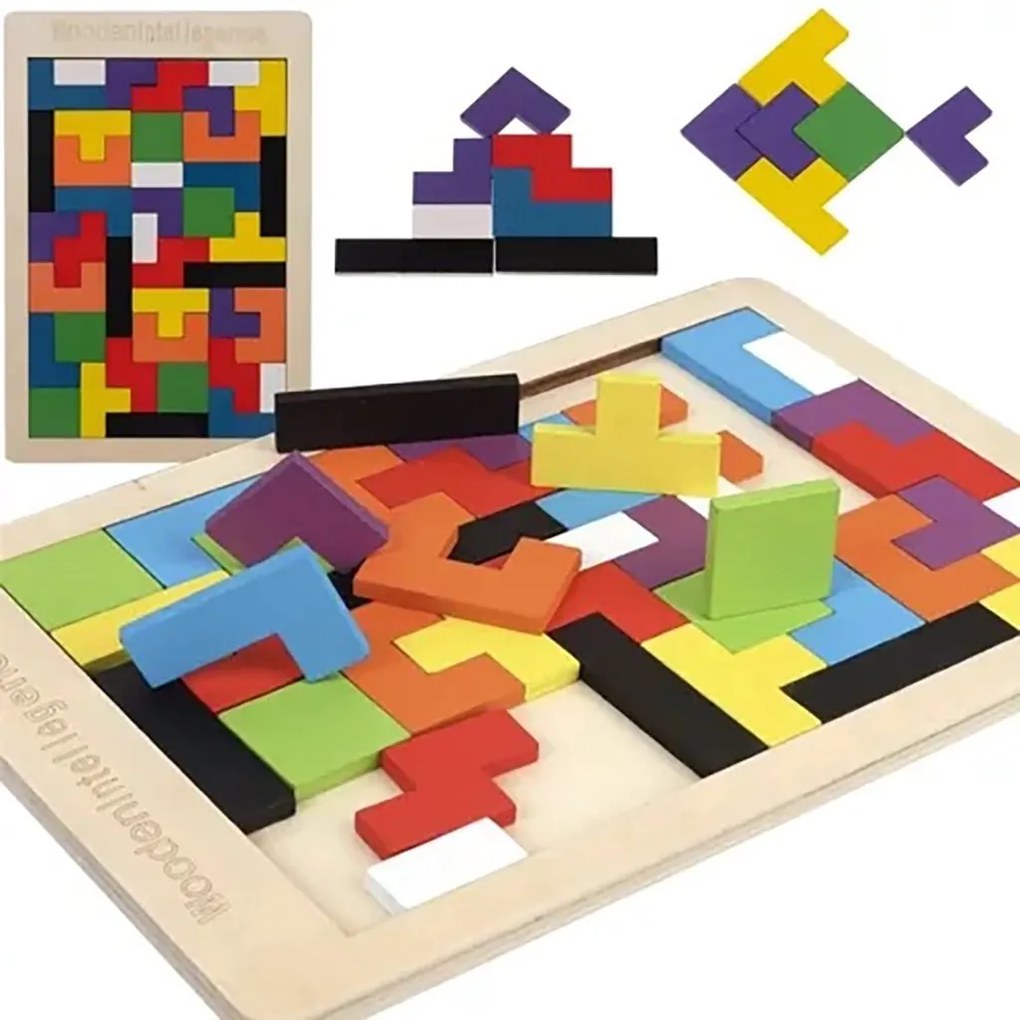 Fából készült kirakó – oktató puzzle gyerekeknek