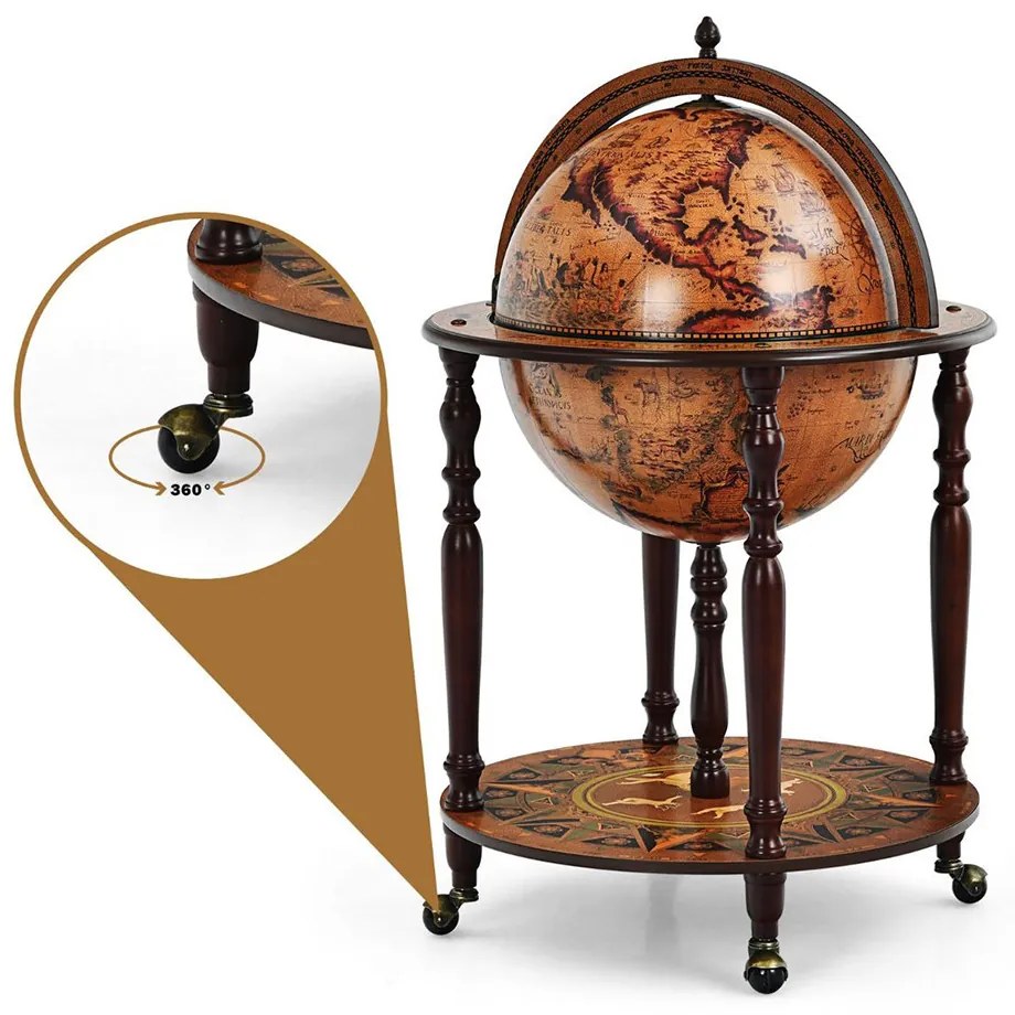 Földgömb alakú bárszekrény