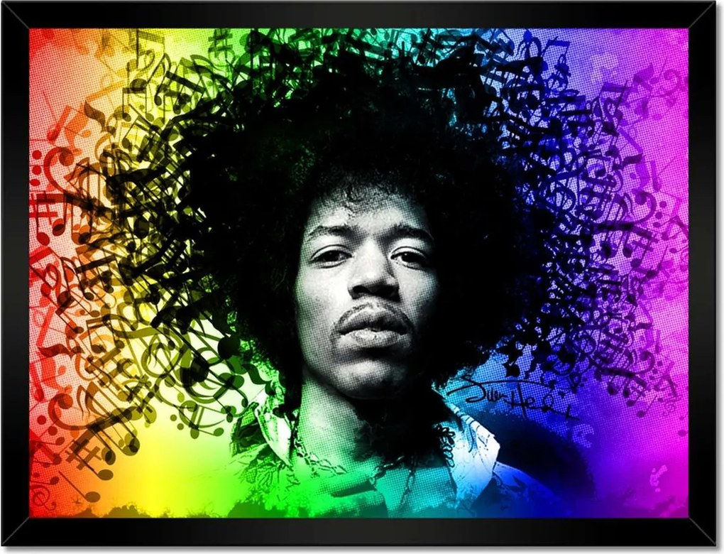 Poszterek keretben 40x30 Szivárvány Hendrix