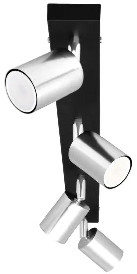 LED Spotlámpa TUNE 4xGU10/4,8W/230V matt króm/fekete