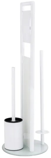 WENKO 24983800 - WC szett RAVINA 20x70 cm rozsdamentes acél/fehér