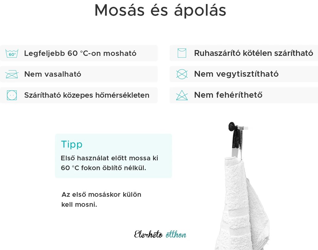 DUAL BASIC barack színű törölköző 50x100 cm, 100% pamut