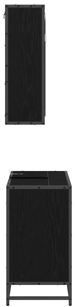 Fürdőszoba bútor szett 2 pcs Musta tammi 65 x 33 x 60 cm