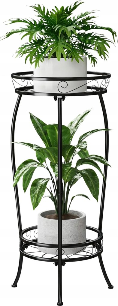 Virágágyás Fém Álló Növénytartó Virágtartó 2 Szintes