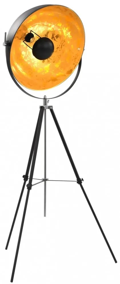 vidaXL fekete-arany állólámpa E27 51 cm