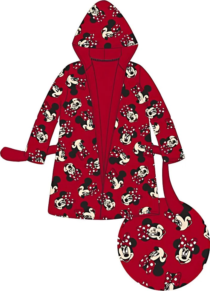 Disney Minnie Red Bow gyerek köntös 3 - 8 év / 98 - 128 cm