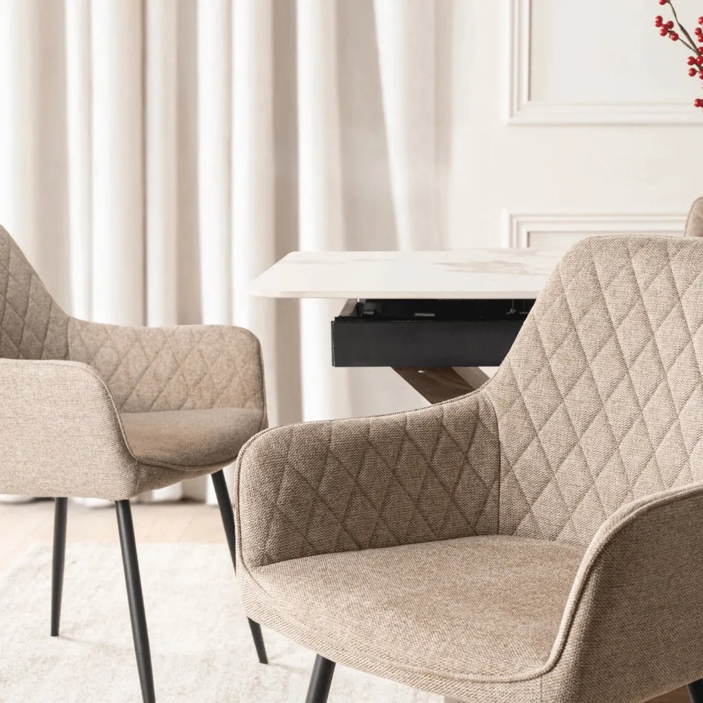 Elegáns Karosszék Bézs Színben.BRESSO 2