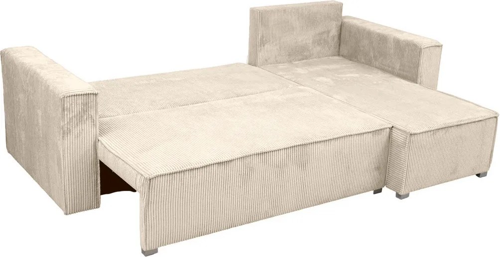 Krémszínű sarokkanapé SMART COSARO, kétoldalas + 2 párna AJÁNDÉK