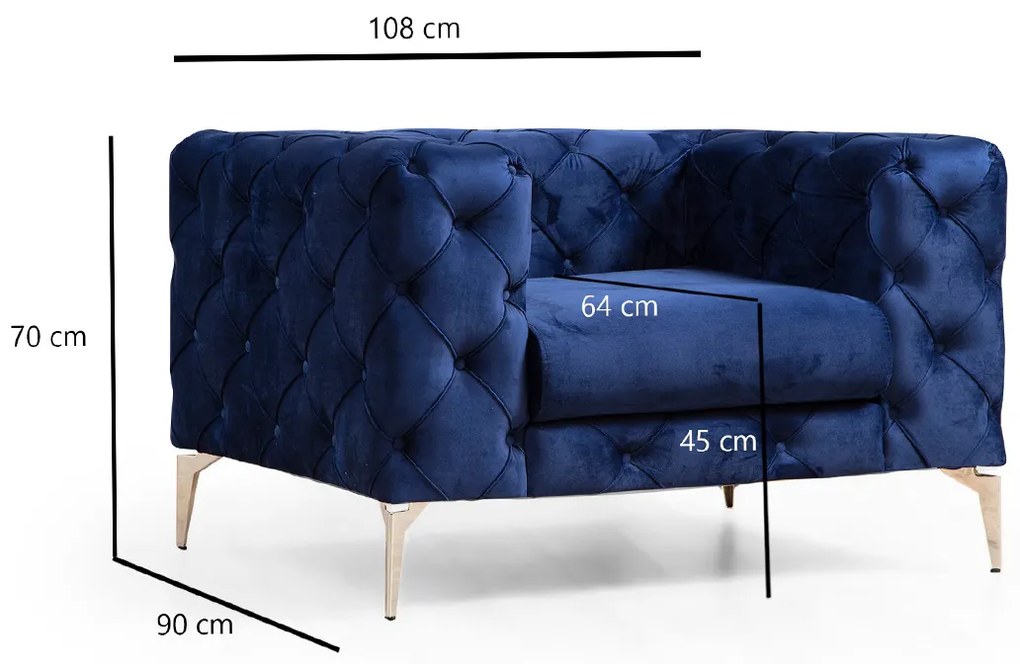 Como karosszék Navy Blue