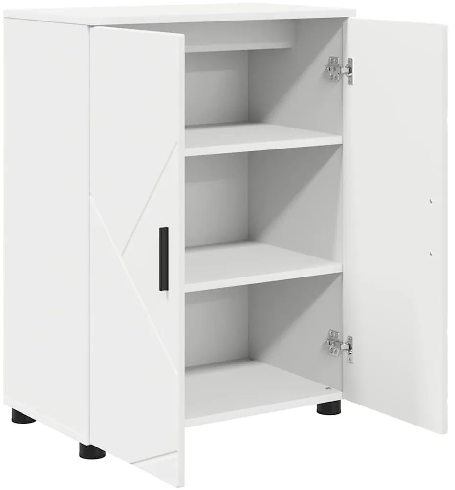 Fürdőszoba Székény polcokkal Fehér 60 x 35 x 80 cm Faanyag