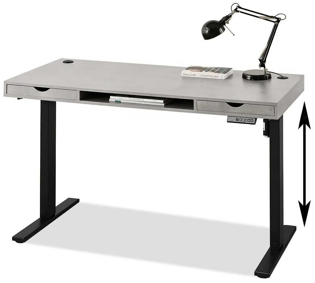 PC asztal Osto 140 (beton + fehér). 1109836