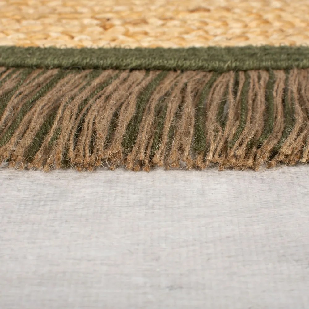 Natúr színű kerek szőnyeg ø 180 cm Kahana – Flair Rugs