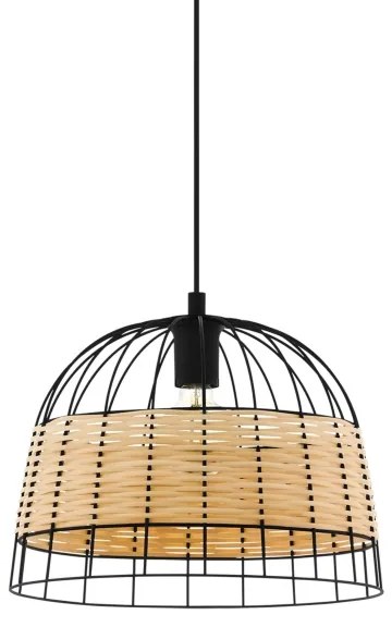 Eglo 55709 - Csillár zsinóron ANWICK 1xE27/40W/230V rattan