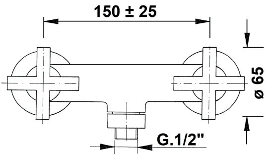 Sapho - AXIA zuhanycsaptelep, fényes króm