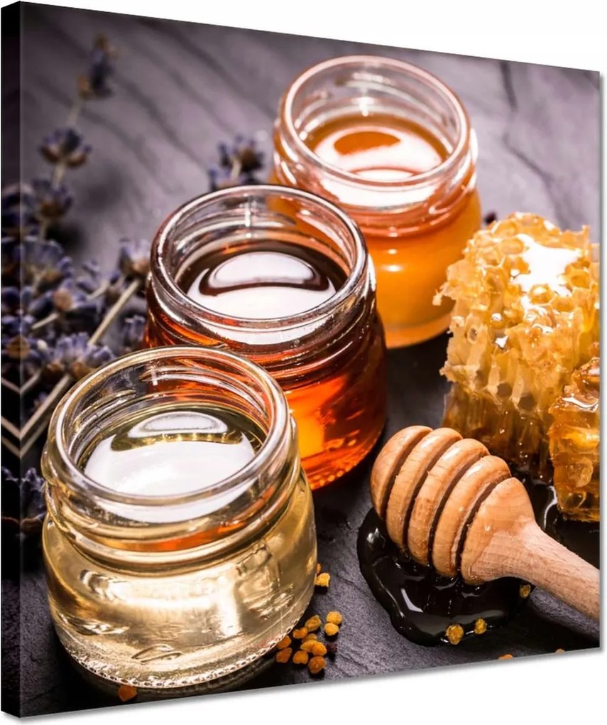 Vászonkép 30x30 Mézes befőttes üveg