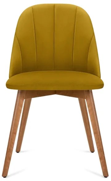 Étkezőszék BAKERI 86x48 cm sárga/világos tölgy