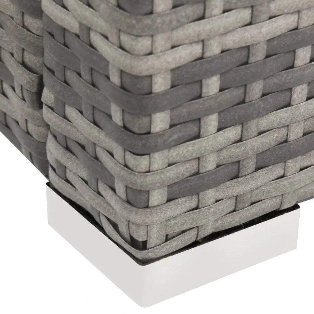 kétszemélyes szürke polyrattan napozóágy