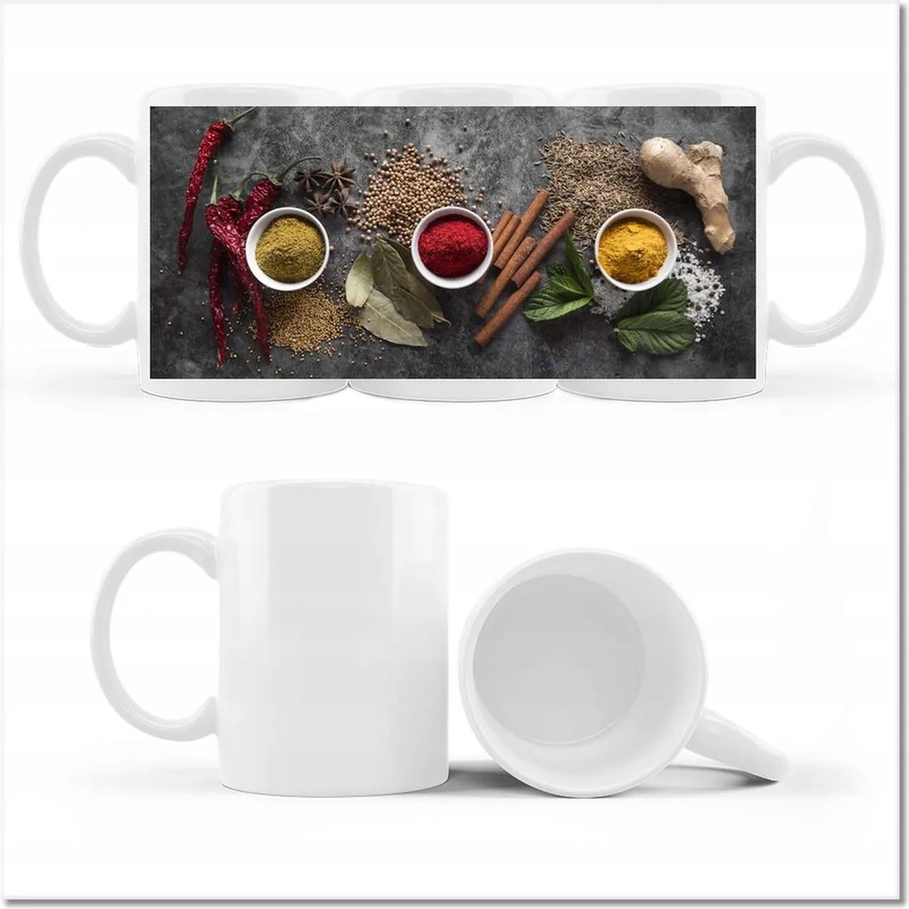 Nyomott mintás bögre Fűszer triptichon Hot