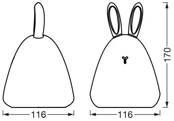 Ledvance - LED érintős gyerek éjjeli lámpa TOUCH LED/2,5W/5V 1200 mAh