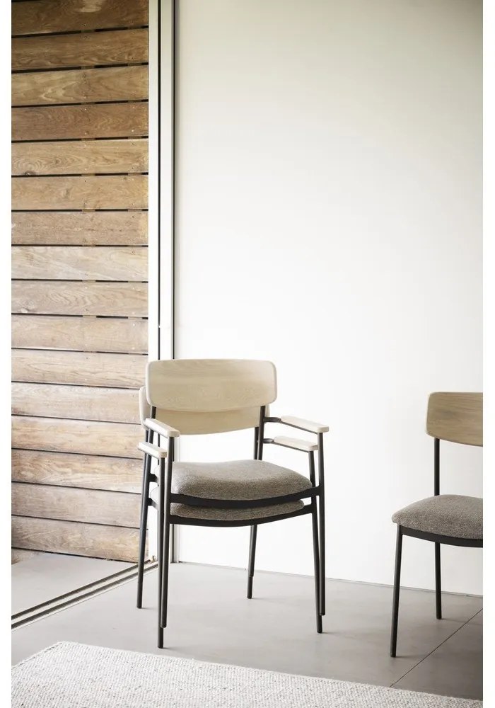 Bézs-natúr színű étkezőszék szett 2 db-os Maymont – Rowico