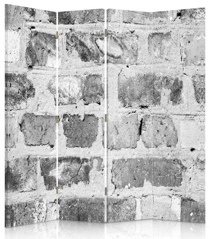 Gario Paraván Téglafal szürke színben Méret: 145 x 170 cm, Kivitelezés: Klasszikus paraván