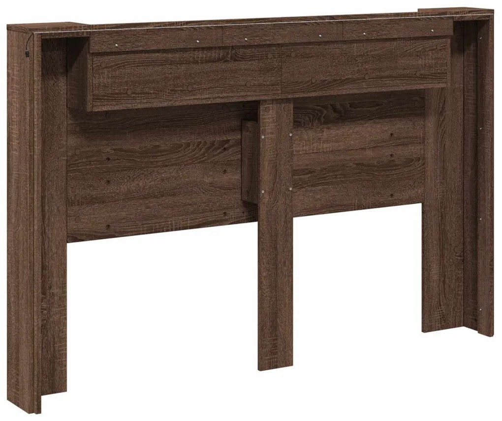 Fejtámla polcokkal Barna Tölgy 160 x 16,5 x 103,5 cm Faanyag