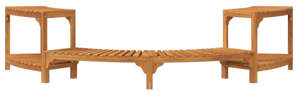 Jakuzzi Környezet Félig Kerek 252x111.5x55.5 cm Tömör Akácfa
