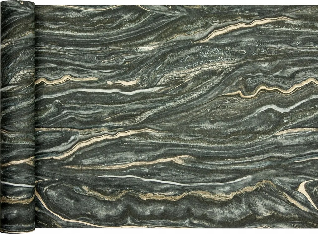 tapéta Elle Decoration fekete Díszkő