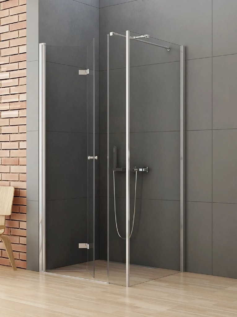 New Trendy New Soleo zuhanykabin 110x90 cm négyszögletes króm fényes/átlátszó üveg K-0384