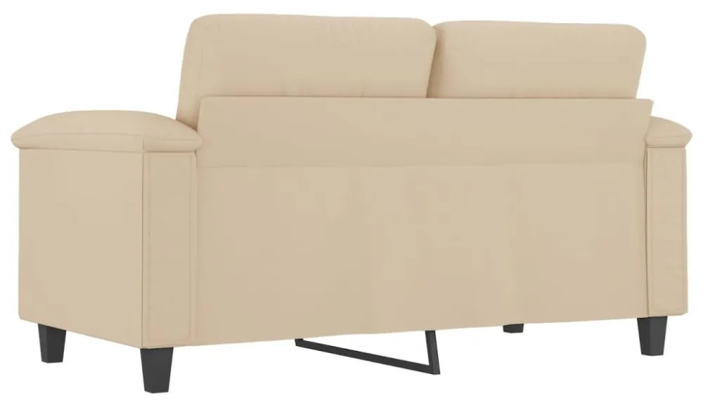 kétszemélyes krémszínű mikroszálas szövetkanapé 120 cm