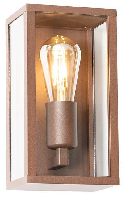 Okos fali lámpa rozsdabarna 26 cm IP44 WiFi ST64-gyel - Charlois