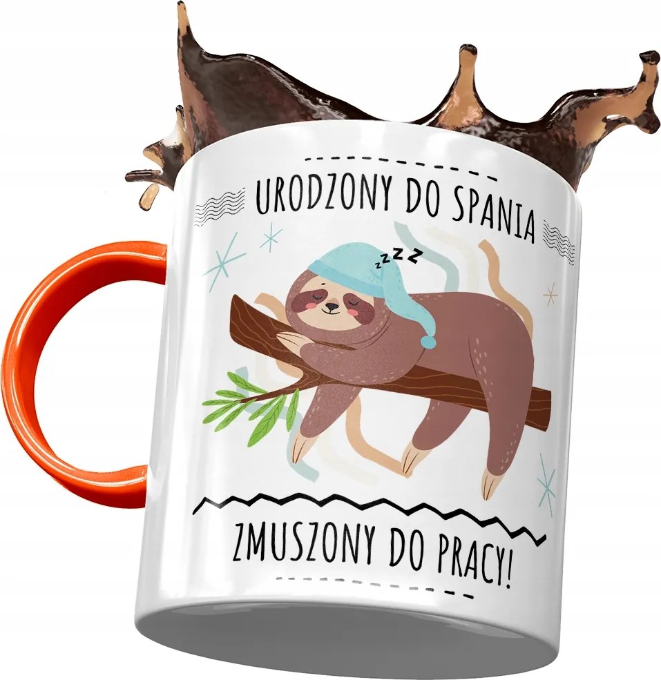 Narancssárga Vicces Alvó Bögre Nyomtatott Fotóval