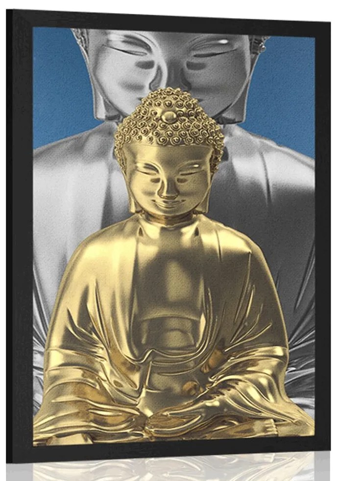 Poszter meditálló Buddha