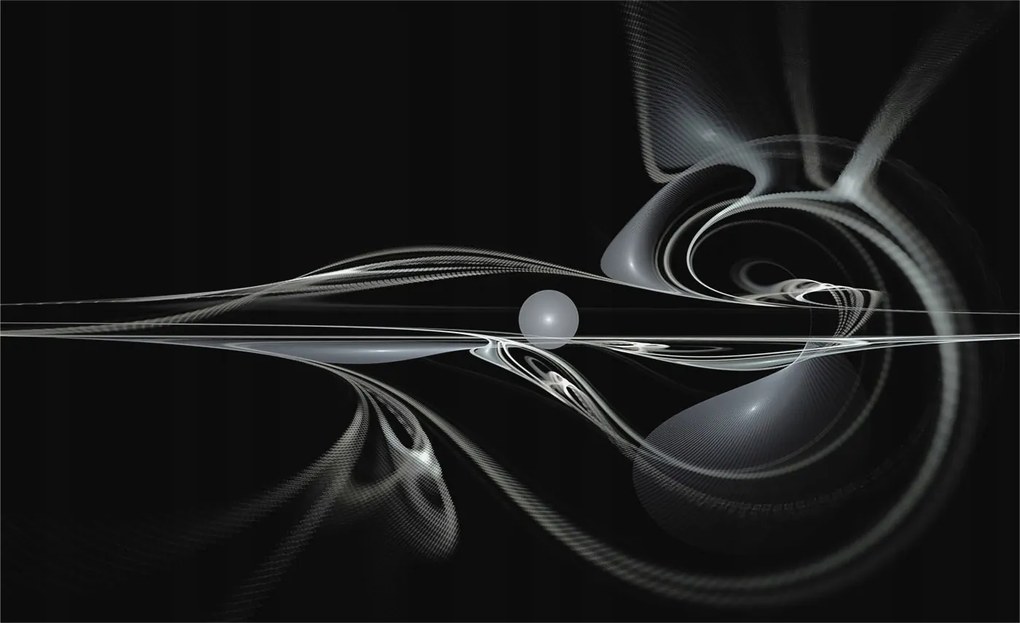 Dekoratív Fotótapéta Hálószobába Folyékony vonalak 416x254 Ragasztó