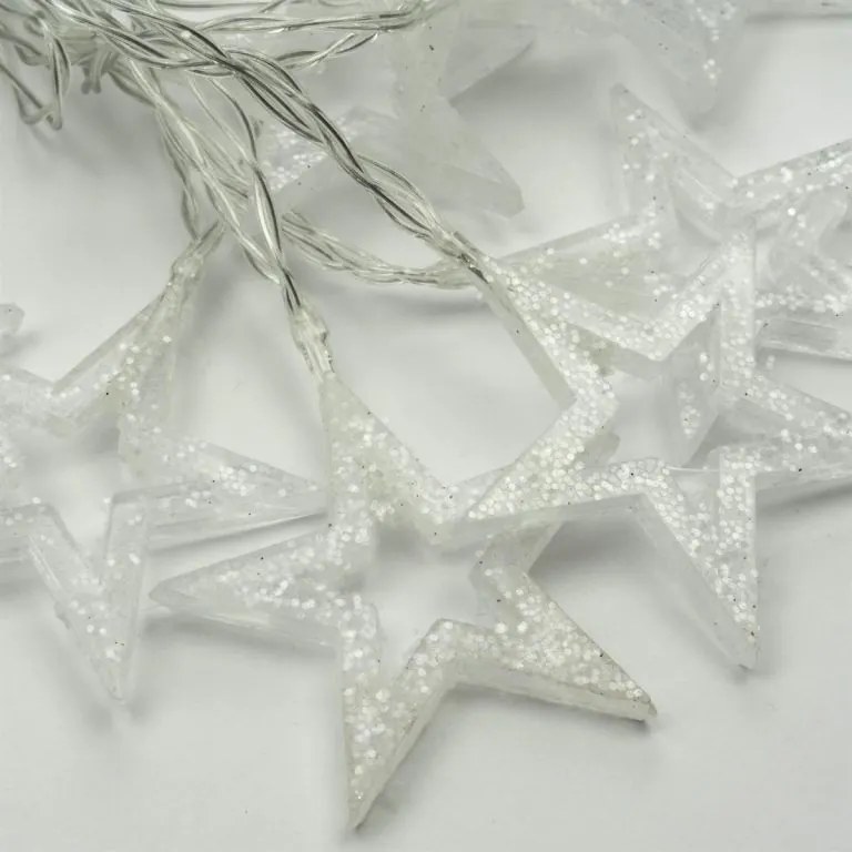 NEXOS Csillagos lánc 2x 20 LED Meleg fehér