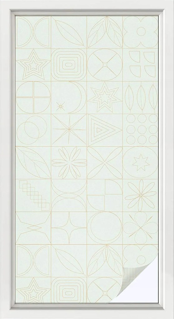 Ablakfólia öntapadós adatvédelem Geometrikus mozaik 50x100
