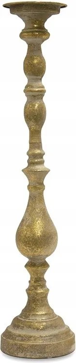 Gyertyatartó Fém Arany 60cm Retro Öregített