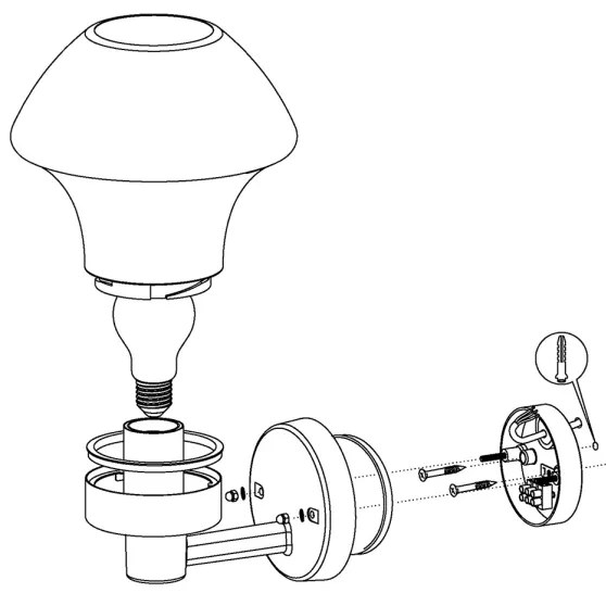 Eglo 97446 - LED Dimmelhető kültéri fali lámpa VERLUCCA-C 1xE27/9W/230V Bluetooth