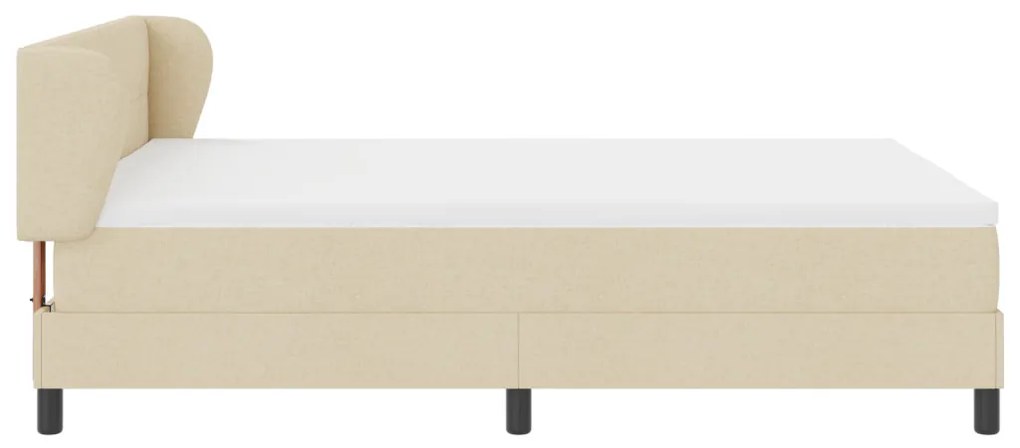 Boxspring Ágy Matraccal Krém 140x200 cm Szövet