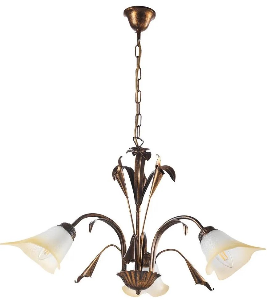 ONLI - Csillár láncon LUCREZIA 3xE14/6W/230V bronz