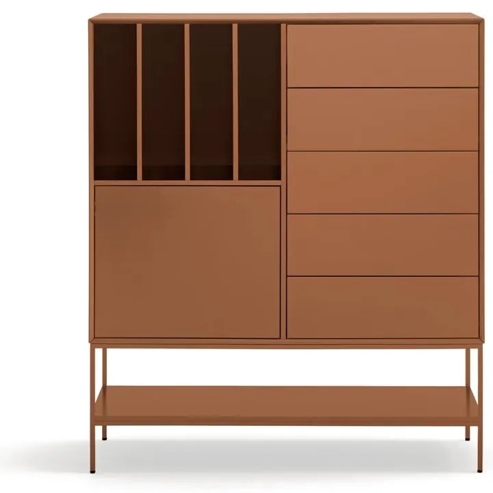 Téglavörös szekrény 120x140x45 cm Platt – Teulat