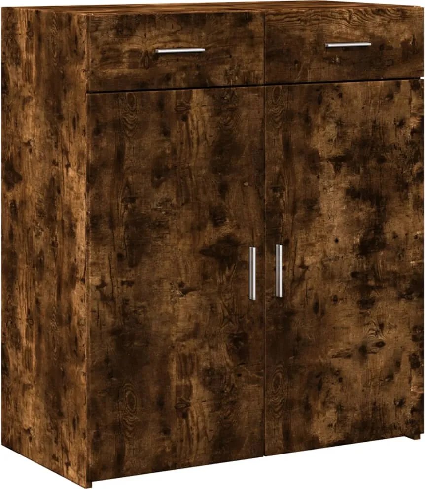vidaXL füstös tölgy színű szerelt fa tálalószekrény 80 x 42,5 x 93 cm