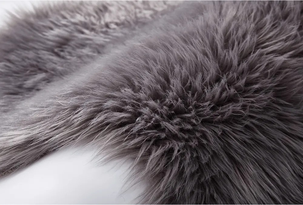 Műszőrme, szürke, 60x90, EBONY TYP 5