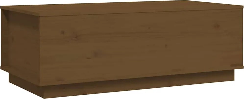 vidaXL mézbarna tömör fenyőfa dohányzóasztal 100 x 50 x 35 cm
