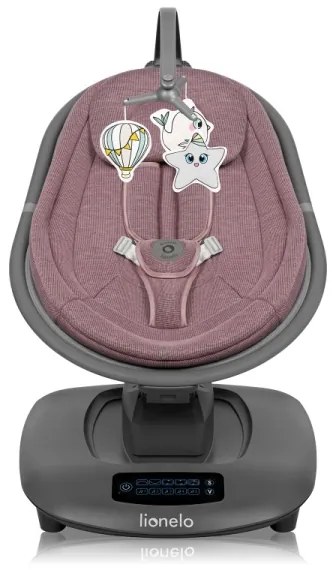 Lionelo - BLOSSOM zenélő babahinta Pink Mauve + távirányítóval