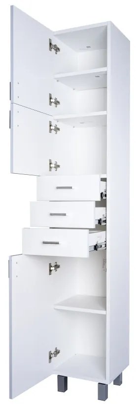 Viva STYLE fürdőszobai ÁLLÓSZEKRÉNY 192 magas POLCOS - BALOS - 35 x 28 x 192 cm