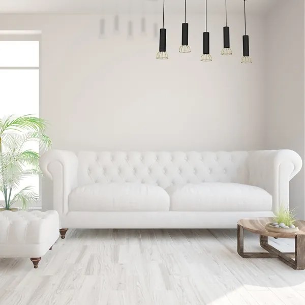 Csillár zsinóron DANTE 5xGU10/25W/230V fekete/arany