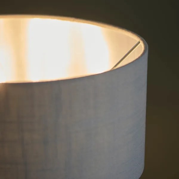 Endon 99149 - Asztali lámpa HIGHCLERE 3xE14/18W/230V szürke/fényezett króm